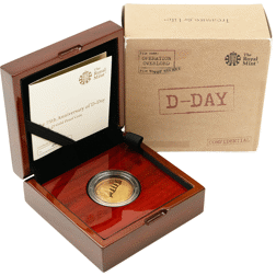 Pre-Owned 2019 UK 75th Anniversary of D-Day £2 Proof Gold Coin