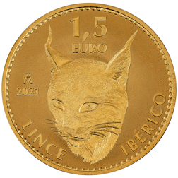 Pre-Owned 2021 Spanish Felipe` VI Iberian Lynx 1oz Gold Coin