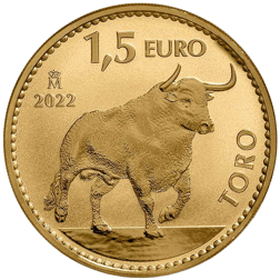 Pre-Owned 2022 Spanish Felipe` VI Toro Bull 1oz Gold Coin