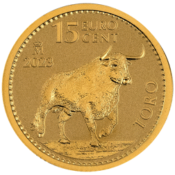 Pre-Owned 2023 Spanish Felipe` VI Toro Bull 1/10oz Gold Coin