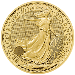 Pre-Owned 2024 UK Britannia 1/4oz Gold Coin - Carded