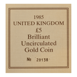 Pre-Owned 1985 UK £5 Brilliant Uncirculated Gold Coin