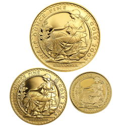 Pre-Owned 2005 UK Britannia Proof Gold 3-Coin Set