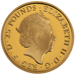 Pre-Owned 2017 UK Britannia 1/4oz Proof Design Gold Coin