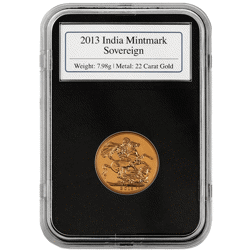 Pre-Owned 2013 Indian Mint Full Sovereign Gold Coin