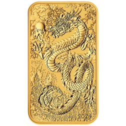 Pre-Owned 2024 Australian Dragon Rectangular 1oz Gold Coin