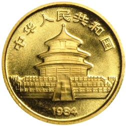Pre-Owned 1984 Chinese Panda 1/20oz Gold Coin