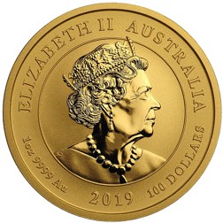 Pre-Owned 2019 Australian Dragon and Tiger 1oz Gold Coin