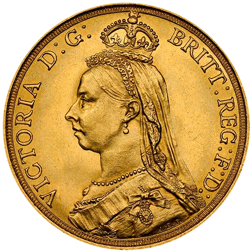 Pre-Owned 1887 UK Double Sovereign Gold Coin - NGC Graded MS61 - 6134393-003
