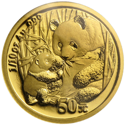 Pre-Owned 2005 Chinese Panda 1/10oz Gold Coin