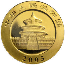Pre-Owned 2005 Chinese Panda 1/10oz Gold Coin