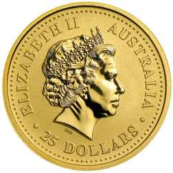 Pre-Owned 2000 Australian Lunar Dragon 1/4oz Gold Coin