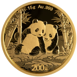 2026 Chinese Panda 15g Gold Coin