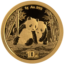 2026 Chinese Panda 1g Gold Coin