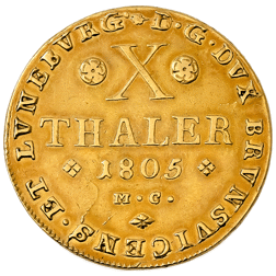 Pre-Owned 1805 Germany 10 Thalers Gold Coin