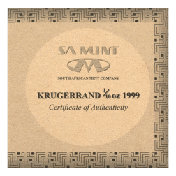 Pre-Owned 1999 South African Krugerrand 1/10oz Proof Gold Coin