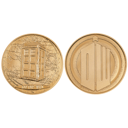 Pre-Owned UK Royal Mint Doctor Who - The Tenth & Eleventh Doctor Proof Gold 2-Medal Set