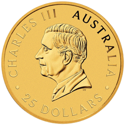 Pre-Owned 2025 Australian Kangaroo 1/4oz Proof Gold Coin