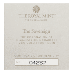 Pre-Owned 2023 UK Coronation Full Sovereign Proof Gold Coin - NGC Graded PF70 - 8221818-207