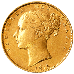 Pre-Owned 1872 London Mint DN.28 Victoria Young Head 