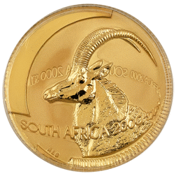 Pre-Owned 2000 South Africa Natura Sable 1/10oz Proof Gold Coin