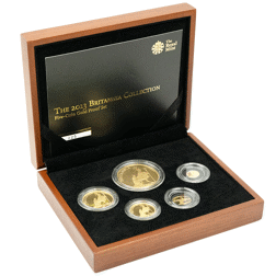 Pre-Owned 2013 UK Britannia Proof Gold 5-Coin Collection