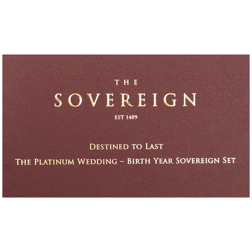 Pre-Owned UK Platinum Wedding Birth Year 1921 and 1926 Full Sovereign Gold 2-Coin Set