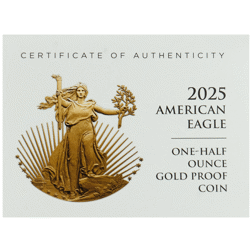Pre-Owned 2025 USA Eagle 1/2oz Proof Gold Coin