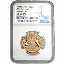 Pre-Owned 2022 UK Memorial Double Sovereign Gold Coin - NGC Graded MS69 - 6673540-039