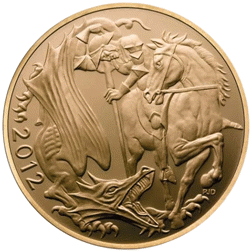 Pre-Owned 2012 UK Quarter Sovereign Proof Design Gold Coin