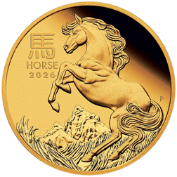 Pre-Owned 2026 Australian Lunar Horse 1/4oz Gold Coin