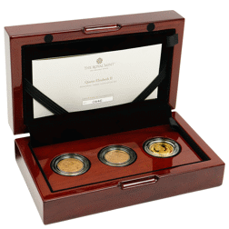 Pre-Owned 2022 UK Elizabeth II Memorial Gold 3-Coin Set