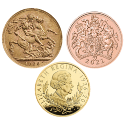 Pre-Owned 2022 UK Elizabeth II Memorial Gold 3-Coin Set