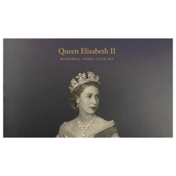 Pre-Owned 2022 UK Elizabeth II Memorial Gold 3-Coin Set