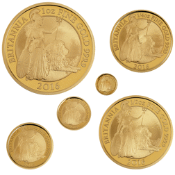 Pre-Owned 2016 UK Britannia Proof Gold 6-Coin Collection