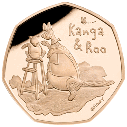 Pre-Owned 2022 UK 'Kanga and Roo' 50p Proof Gold Coin