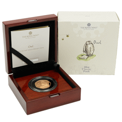 Pre-Owned 2021 UK 'Owl' 50p Proof Gold Coin