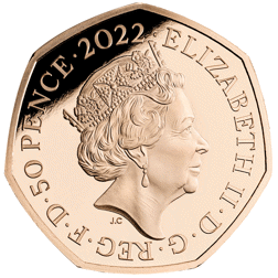 Pre-Owned 2022 UK 'Eeyore' 50p Proof Gold Coin