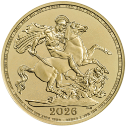 Pre-Owned 2026 UK Full Sovereign Gold Coin - Carded