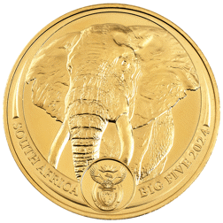 Pre-Owned 2024 South African 'Big Five Series' Elephant 1oz Gold Coin