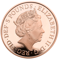 Pre-Owned 2021 UK Alfred the Great £5 Proof Gold Coin