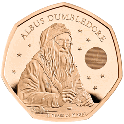 Pre-Owned 2023 UK Professor Dumbledore 50p Proof Gold Coin