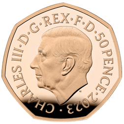 Pre-Owned 2023 UK Professor Dumbledore 50p Proof Gold Coin