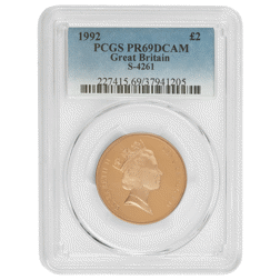 Pre-Owned 1992 UK Double Sovereign Proof Gold Coin - PCGS Graded PR69 - 227415.69/37941205