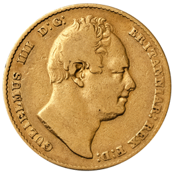 Pre-Owned 1837 William IV 'Shield' Full Sovereign Gold Coin