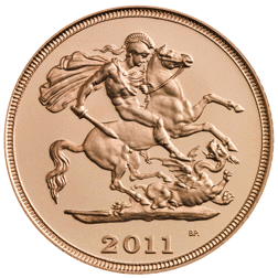 Pre-Owned 2011 UK Half Sovereign Proof Design Gold Coin