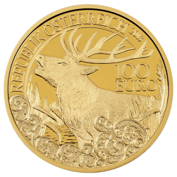 Pre-Owned 2013 Austrian 'The Red Deer' 1/2oz Proof Gold Coin