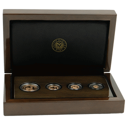 Pre-Owned 2025 South African Krugerrand Proof Gold 4-Coin Collection