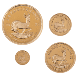 Pre-Owned 2025 South African Krugerrand Proof Gold 4-Coin Collection
