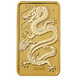 2026 Australian Dragon Rectangular 1oz Gold Coin